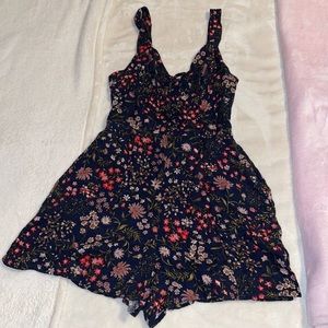 AEO navy floral romper